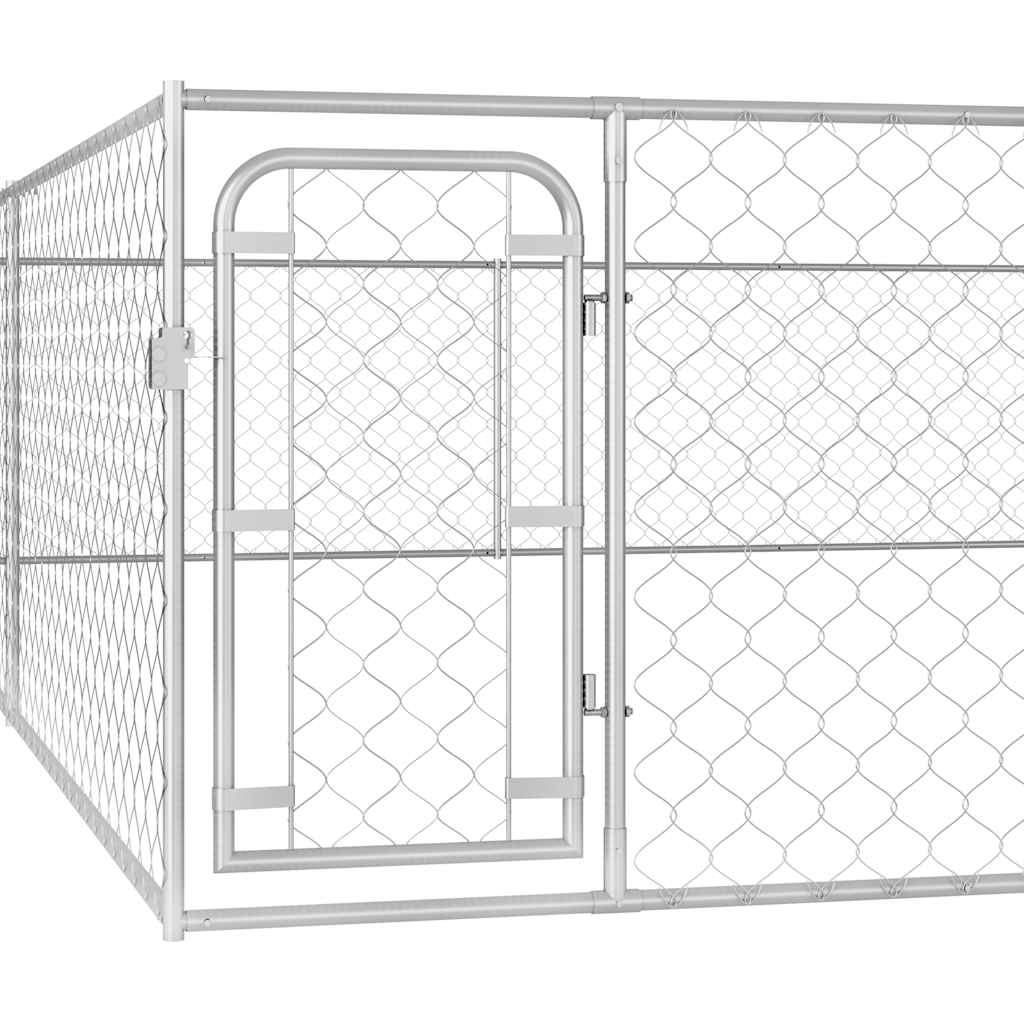 Canile da Esterno in Acciaio Zincato 6x6x1 m