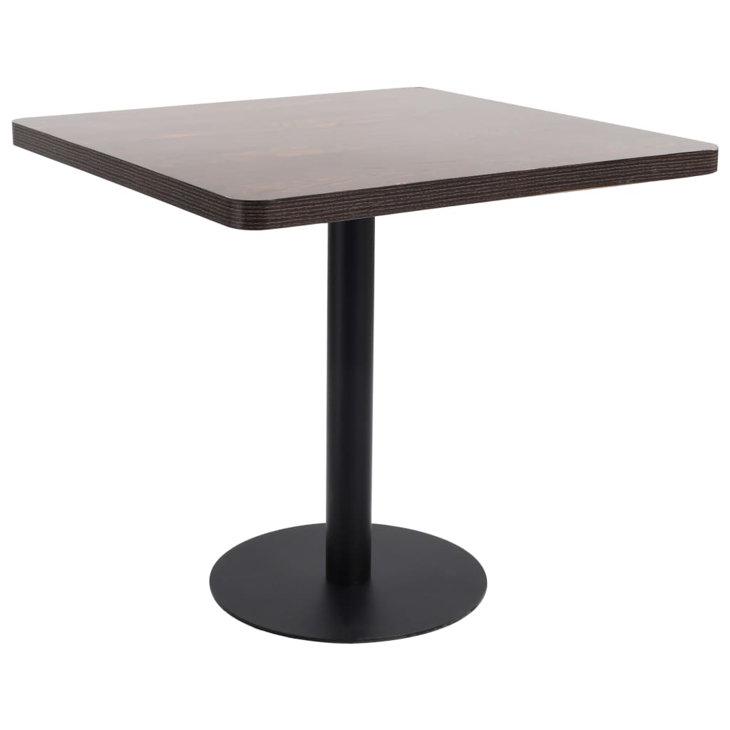Tavolo da BistrÃ² Marrone Scuro 80x80 cm in MDF