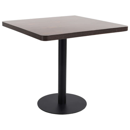 Tavolo da BistrÃ² Marrone Scuro 80x80 cm in MDF