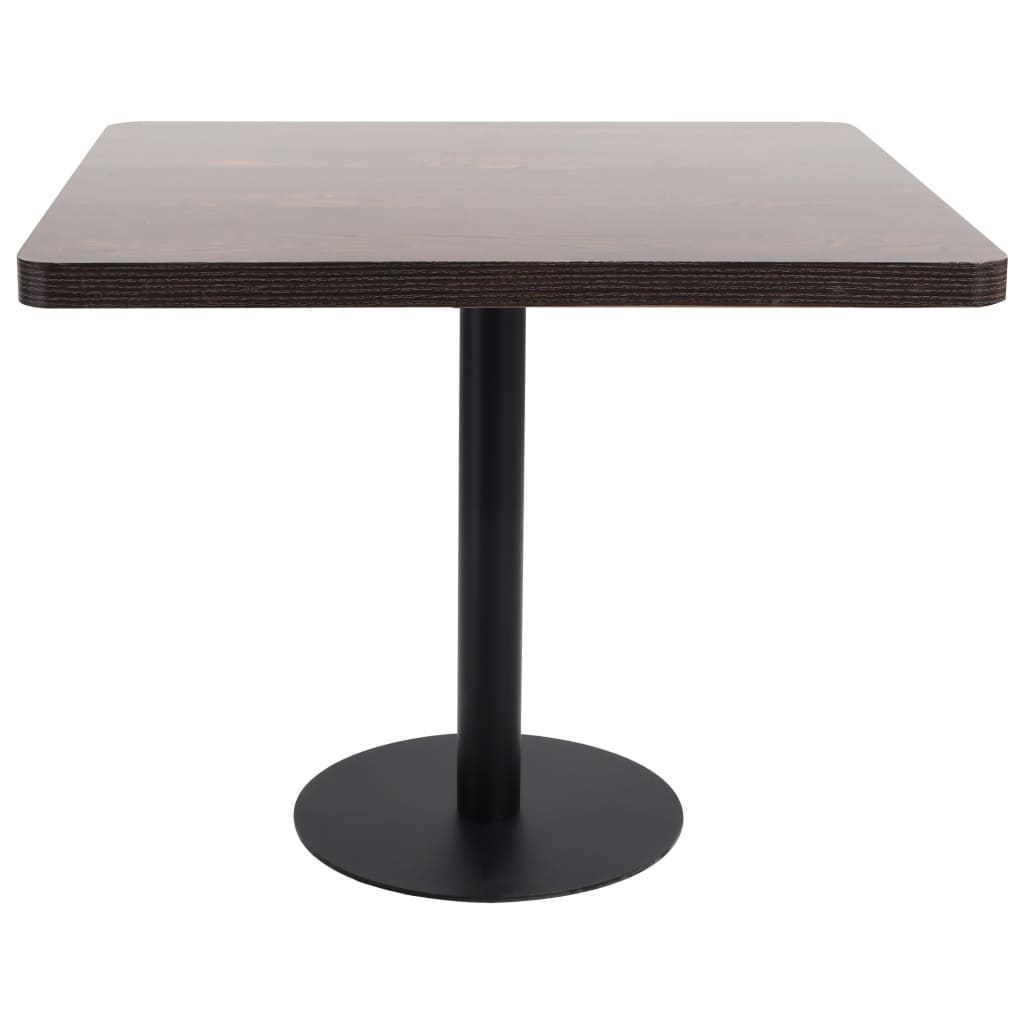 Tavolo da BistrÃ² Marrone Scuro 80x80 cm in MDF