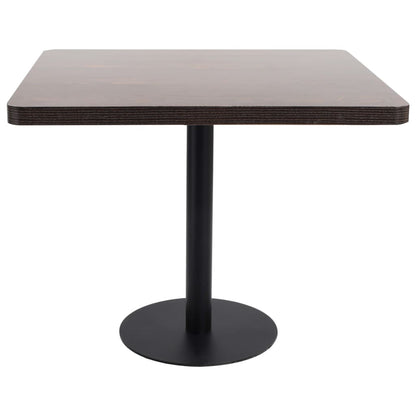 Tavolo da BistrÃ² Marrone Scuro 80x80 cm in MDF