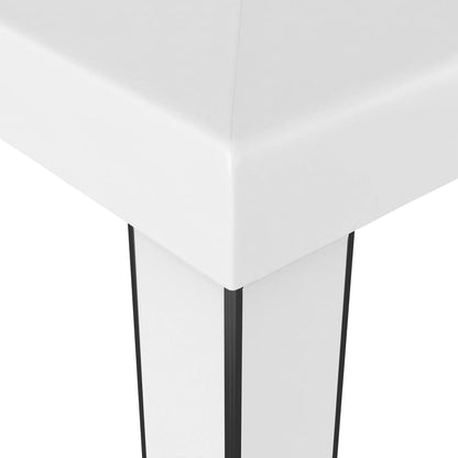 Gazebo con Tetto Doppio 3 x 3 m Bianco