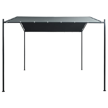 Gazebo Padiglione Tenda Tettoia 3x3 m in Acciaio Antracite