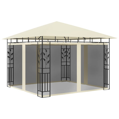 Gazebo con Zanzariera 3x3x2,73 m Crema 180 g/mÃ‚Â²