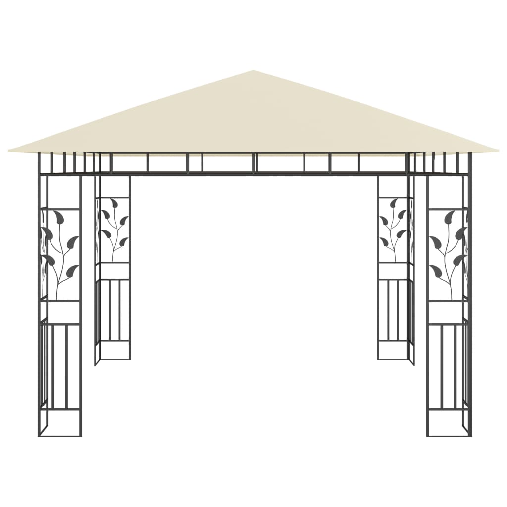 Gazebo con Zanzariera 3x3x2,73 m Crema 180 g/mÃ‚Â²
