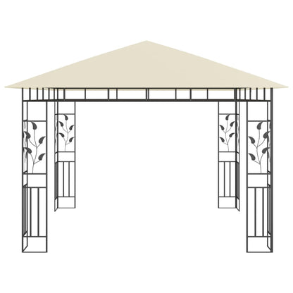 Gazebo con Zanzariera 3x3x2,73 m Crema 180 g/mÃ‚Â²