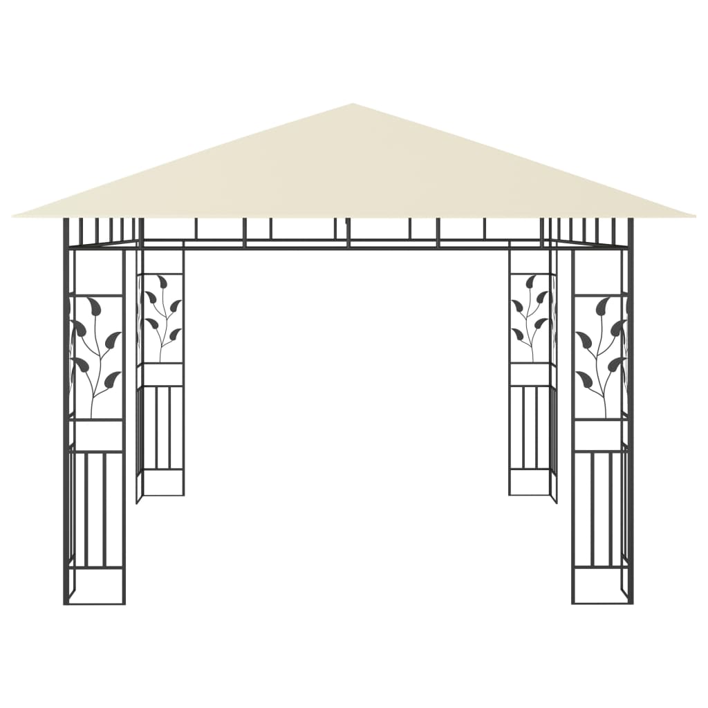 Gazebo con Zanzariera 3x3x2,73 m Crema 180 g/mÃ‚Â²