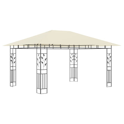Gazebo con Zanzariera 4x3x2,73 m Crema 180 g/mÂ²