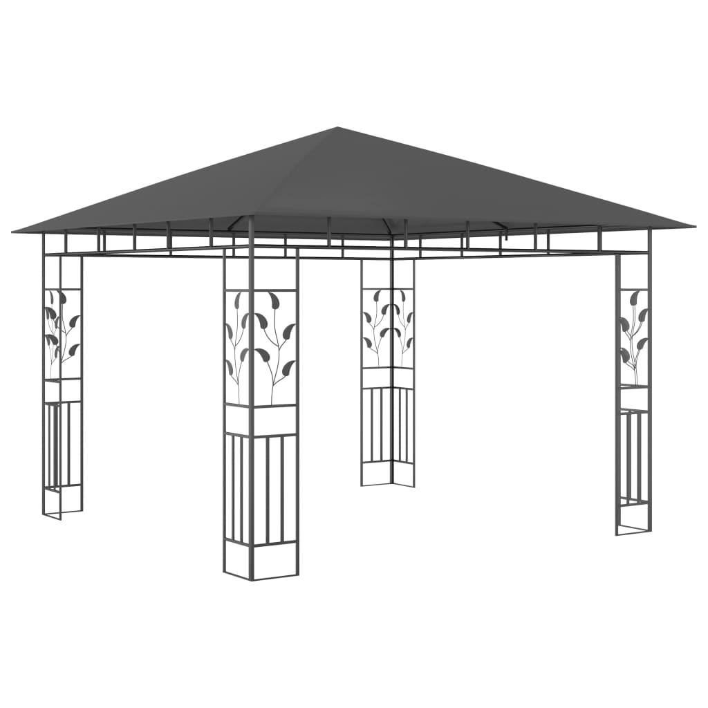 Gazebo con Zanzariera 3x3x2,73 m Antracite 180 g/mÂ²