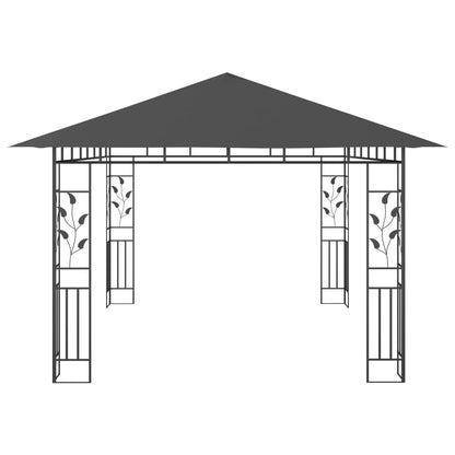 Gazebo con Zanzariera 4x3x2,73 m Antracite 180 g/mÂ²