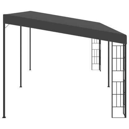 Gazebo a Parete 3x6 m Antracite in Tessuto