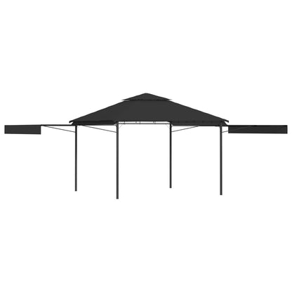 Gazebo Tetto Doppio Estendibile 3x3x2,75 m Antracite 180 g/mÃ‚Â²