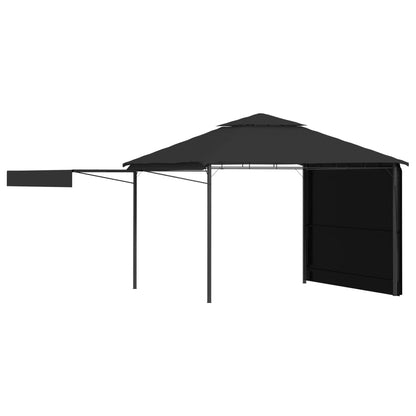 Gazebo Tetto Doppio Estendibile 3x3x2,75 m Antracite 180 g/mÃ‚Â²