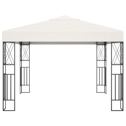 Gazebo 3x3 m Crema in Tessuto