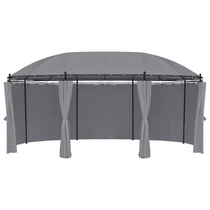 Gazebo con Tende 520x349x255 cm Antracite