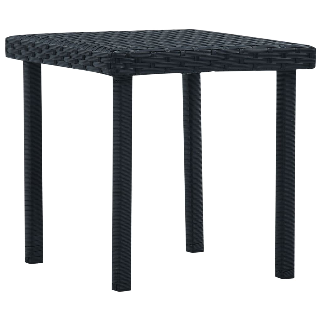 Tavolino da TÃ¨ da Giardino Nero 40x40x40 cm in Polyrattan