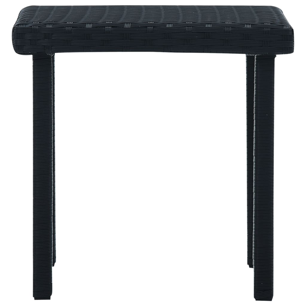 Tavolino da TÃ¨ da Giardino Nero 40x40x40 cm in Polyrattan