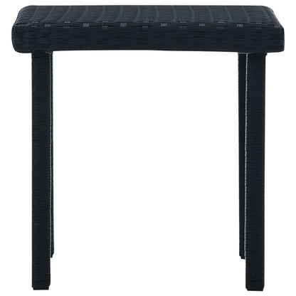 Tavolino da TÃ¨ da Giardino Nero 40x40x40 cm in Polyrattan