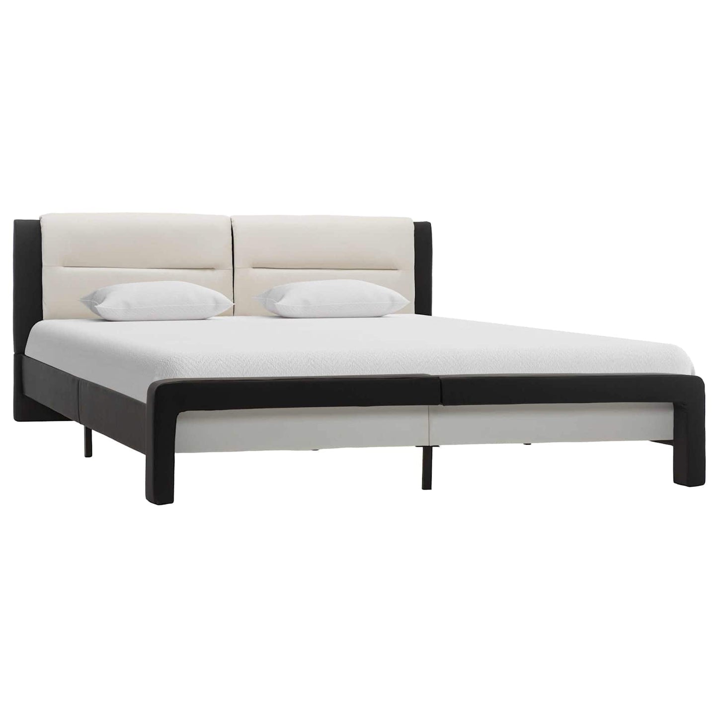 Struttura del letto Nero 218 x 132 x 86.5 cm Pelle Sintetica