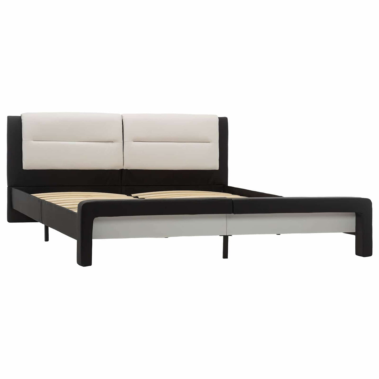Struttura del letto Nero 218 x 132 x 86.5 cm Pelle Sintetica