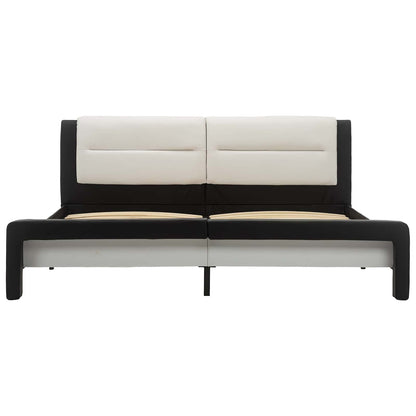 Struttura del letto Nero 218 x 132 x 86.5 cm Pelle Sintetica
