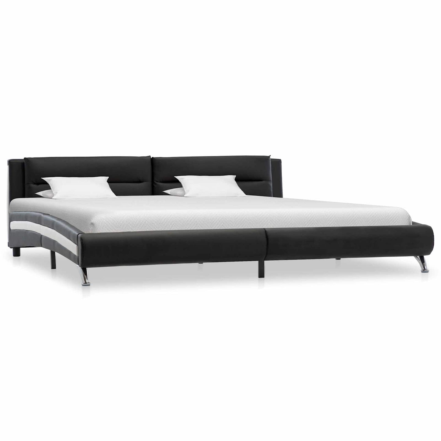 Struttura del letto Nero 160 x 200 cm Pelle Sintetica
