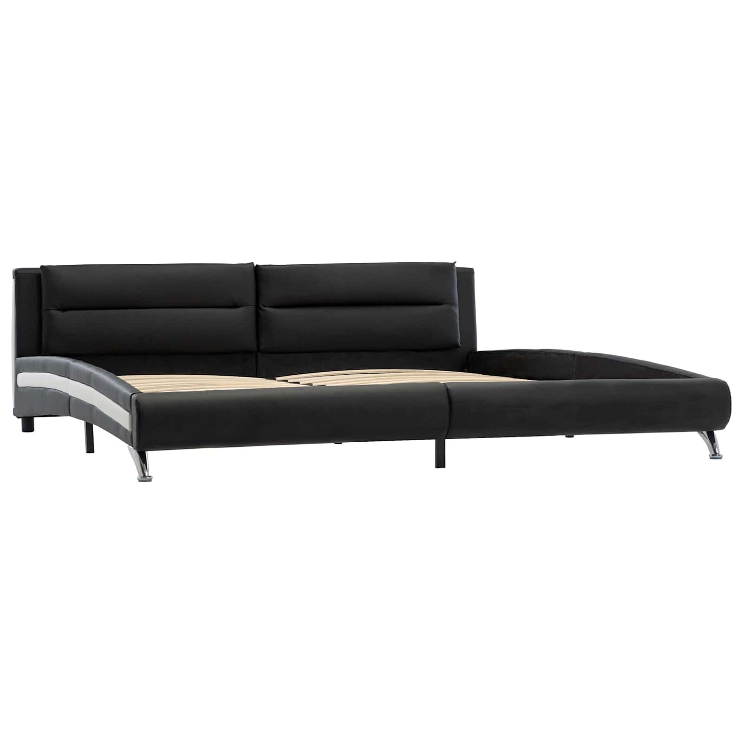 Struttura del letto Nero 160 x 200 cm Pelle Sintetica
