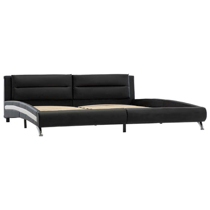 Struttura del letto Nero 160 x 200 cm Pelle Sintetica