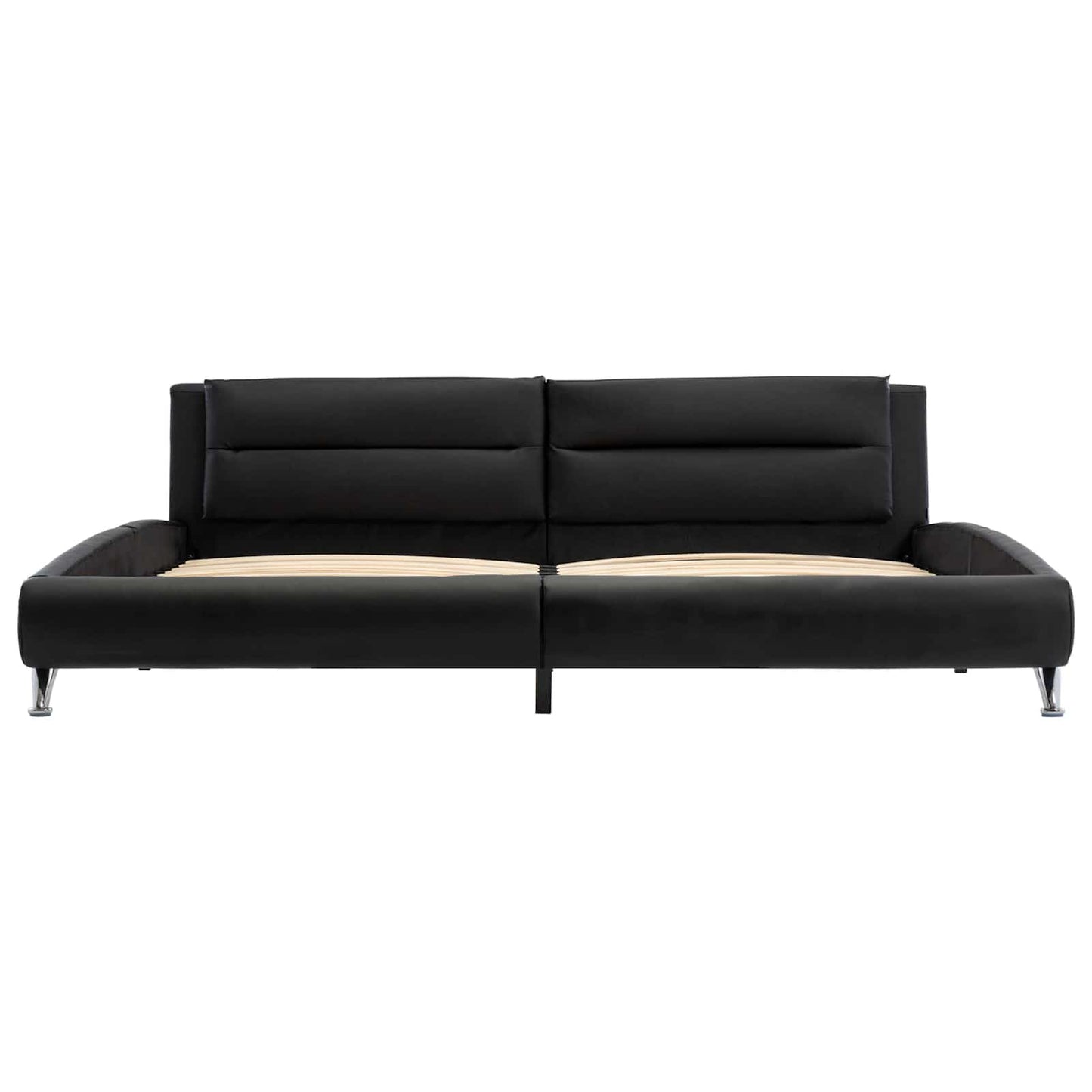 Struttura del letto Nero 160 x 200 cm Pelle Sintetica