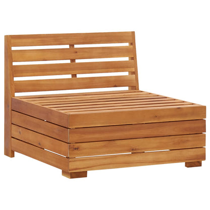 Divano Centrale Modulare 1 pz con Cuscini in Legno Acacia