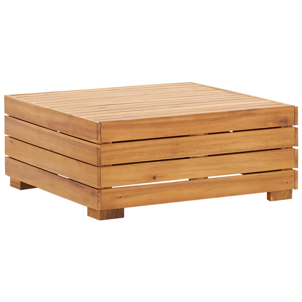 Pouf Modulare 1 pz con Cuscino in Legno Massello di Acacia