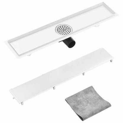 Scarico Doccia 2-in-1 con Copertura 63x14 cm in Acciaio Inox