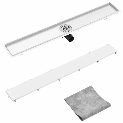 Scarico Doccia 2-in-1 con Copertura 93x14 cm in Acciaio Inox