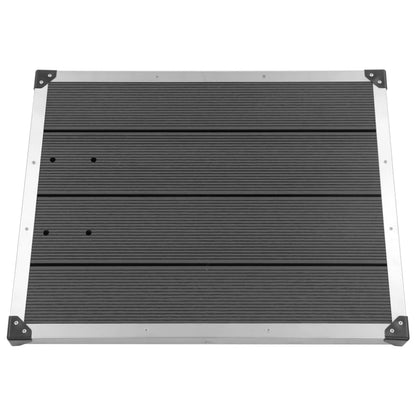 Piatto Doccia da Esterni in WPC e Acciaio Inox 80x62 cm Grigio