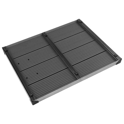 Piatto Doccia da Esterni in WPC e Acciaio Inox 80x62 cm Grigio