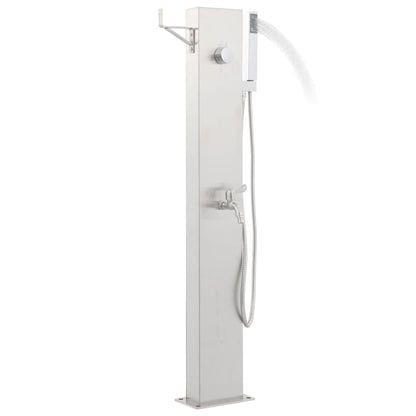 Rubinetteria per Doccia da Giardino 110 cm in Acciaio inox