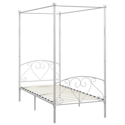 Giroletto Baldacchino senza Materasso Bianco Metallo 90x200 cm