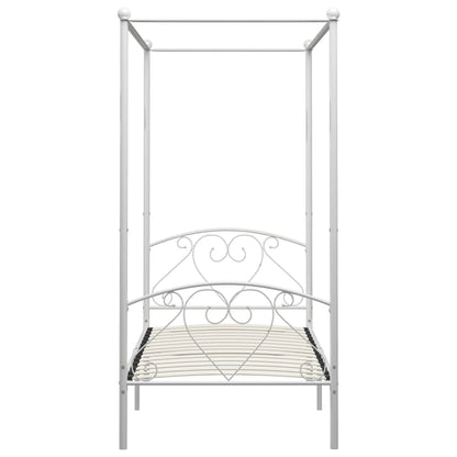 Giroletto Baldacchino senza Materasso Bianco Metallo 90x200 cm