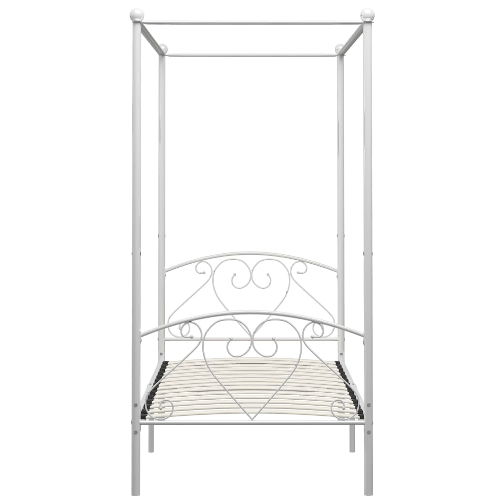 Giroletto Baldacchino senza Materasso Bianco 120x200 cm Metallo