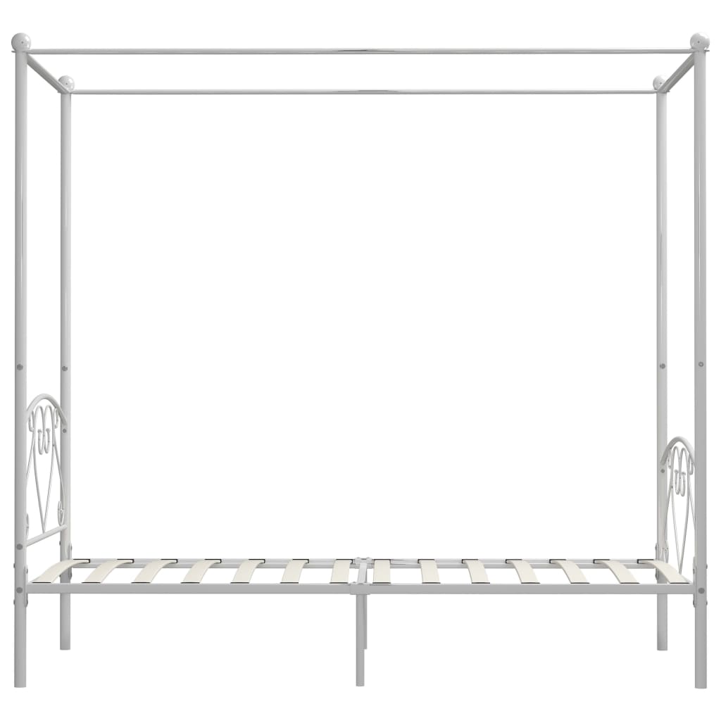 Giroletto Baldacchino senza Materasso Bianco 120x200 cm Metallo