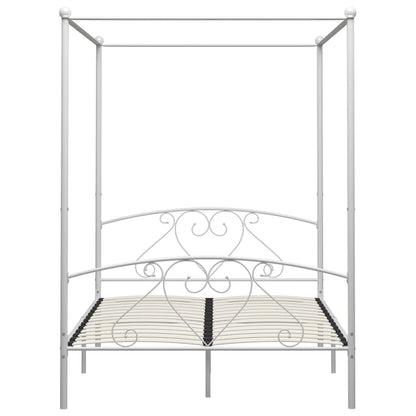 Giroletto Baldacchino senza Materasso Bianco 140x200 cm Metallo