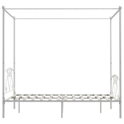 Giroletto Baldacchino senza Materasso Bianco 160x200 cm Metallo