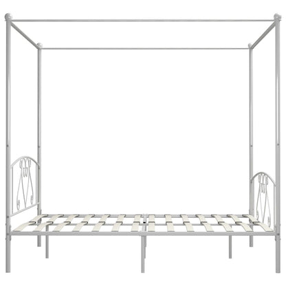 Giroletto Baldacchino senza Materasso Bianco 180x200 cm Metallo