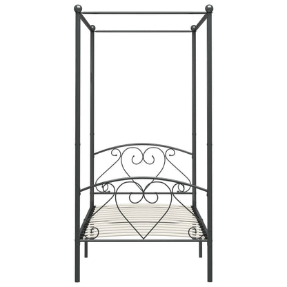 Giroletto Baldacchino senza Materasso Grigio Metallo 90x200 cm