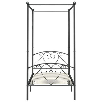 Giroletto Baldacchino senza Materasso Grigio 120x200 cm Metallo