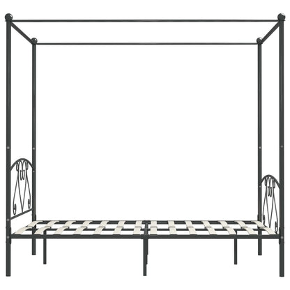 Giroletto Baldacchino senza Materasso Grigio 160x200 cm Metallo