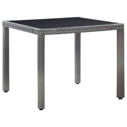 Set Mobili da Pranzo per Giardino 5 pz in Polyrattan Grigio