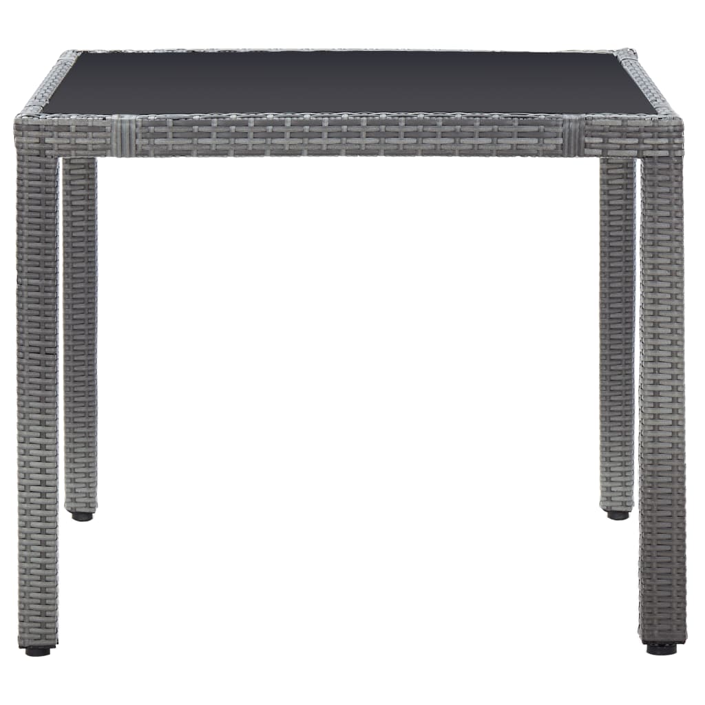 Set Mobili da Pranzo per Giardino 5 pz in Polyrattan Grigio
