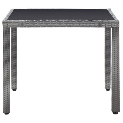 Set Mobili da Pranzo per Giardino 5 pz in Polyrattan Grigio