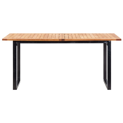 Set da Pranzo da Giardino 7 pz Grigio in Polyrattan e Acacia